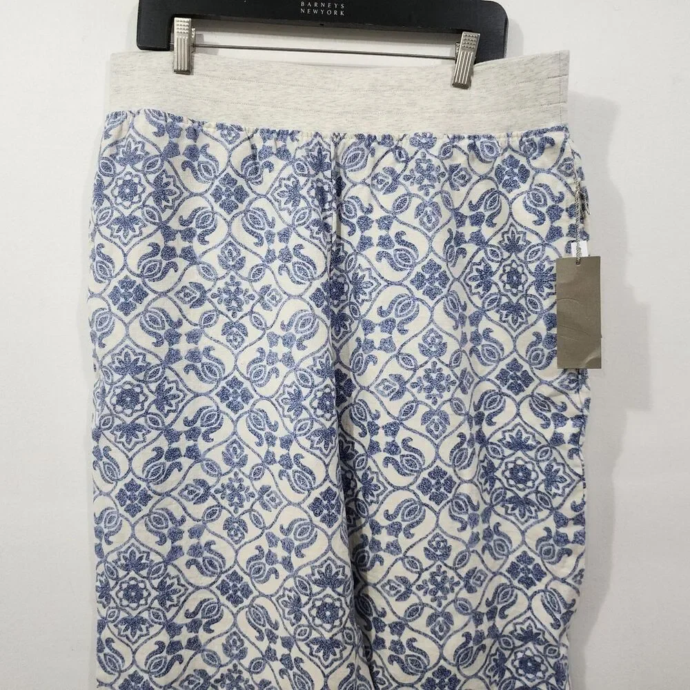Soft Surroundings Aliso Point Full Length Wide Leg Linen Pants NWT Size L